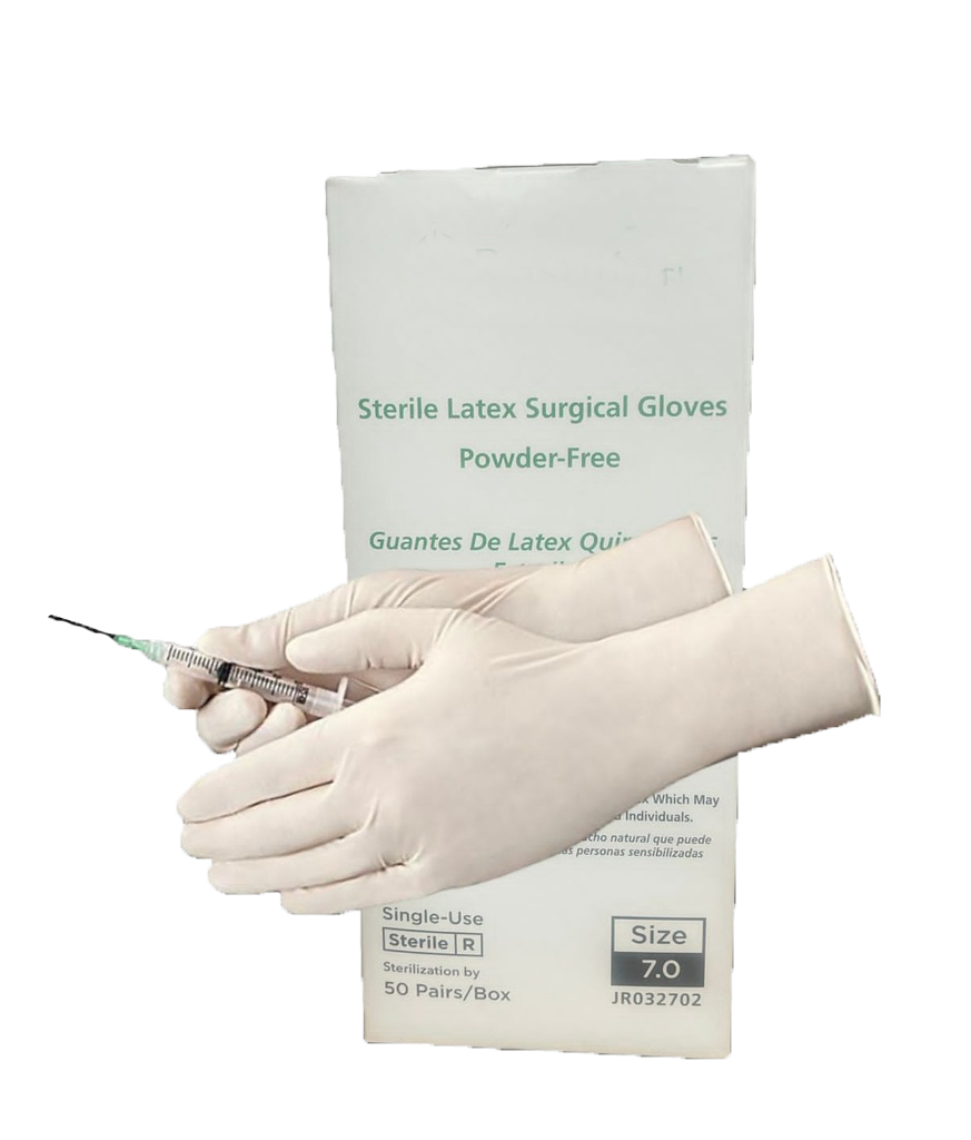 Esterile látex glove Box 50 pairs.
