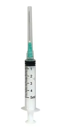Syringe 5 CC 21G x 1 1/2" w/ Needle Box of 100